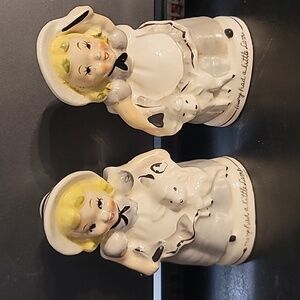 Vintage Mary Had A Little Lamb Salt & Pepper Shakers